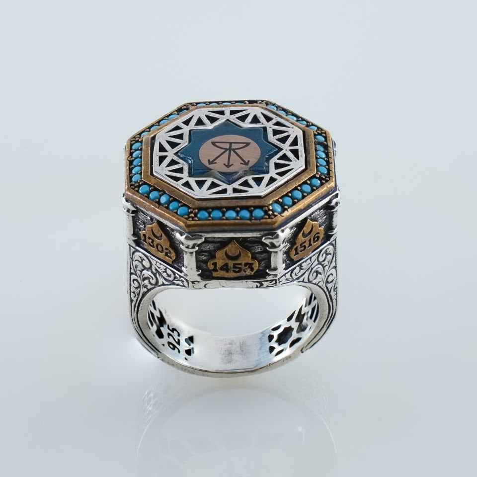 Osmanlı Desenli Gümüş Yüzük