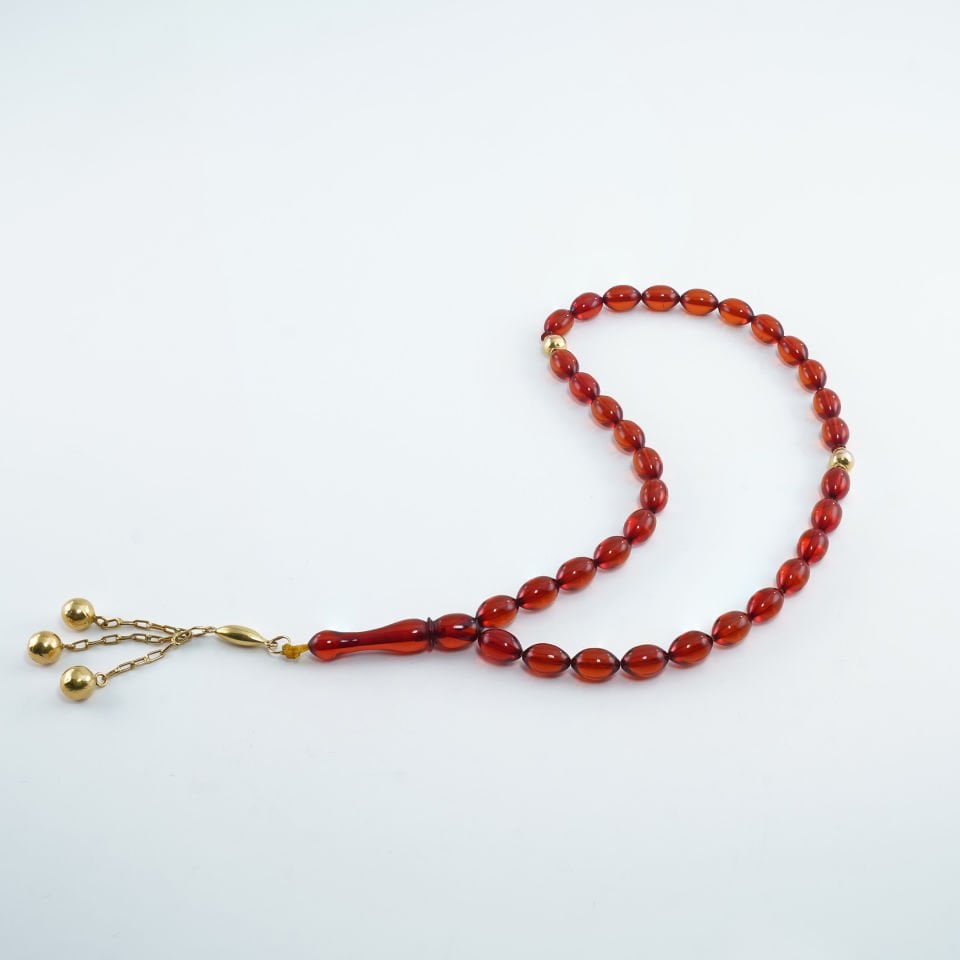 Siverekli Mahmut Osmanlı Zar Kehribar Altın Püsküllü