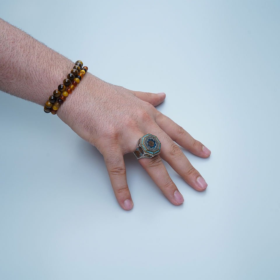 Osmanlı Desenli Gümüş Yüzük