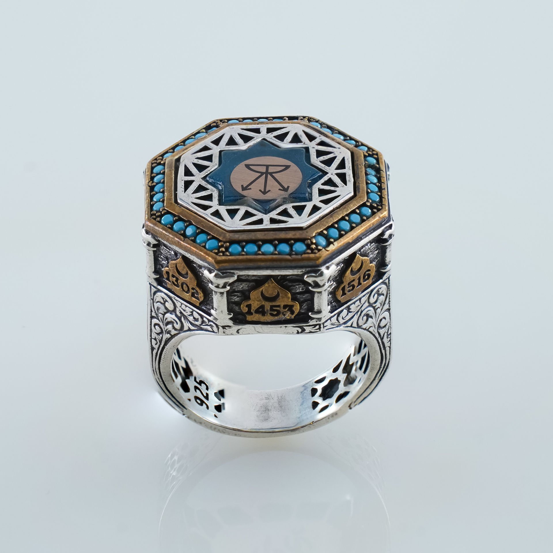 Osmanlı Desenli Gümüş Yüzük