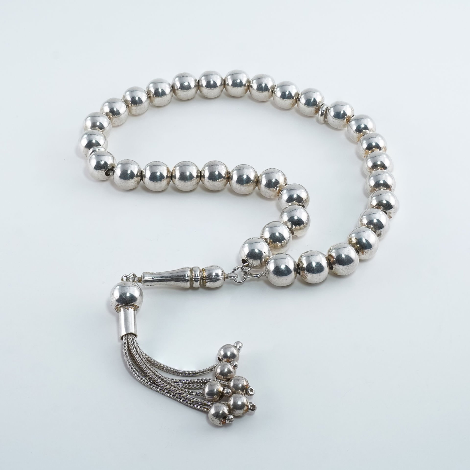 925 Ayar Küre Kesim Full Gümüş Tesbih