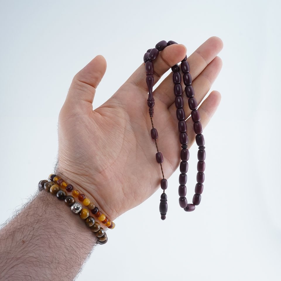 Sistemli Fıçı Kesim Gül Ağacı Tesbih