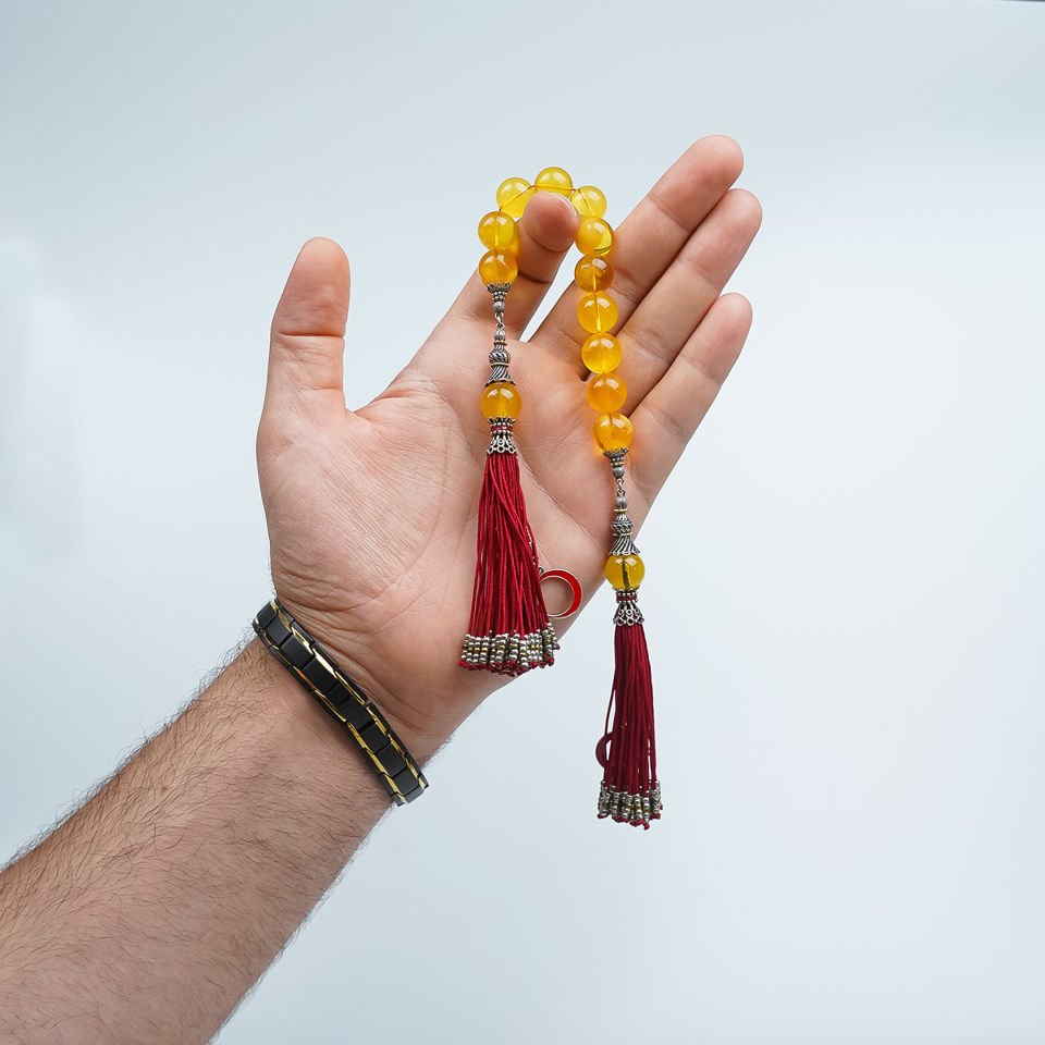 Özel Üretim Zaza Modelli Damla Kehribar Tesbih