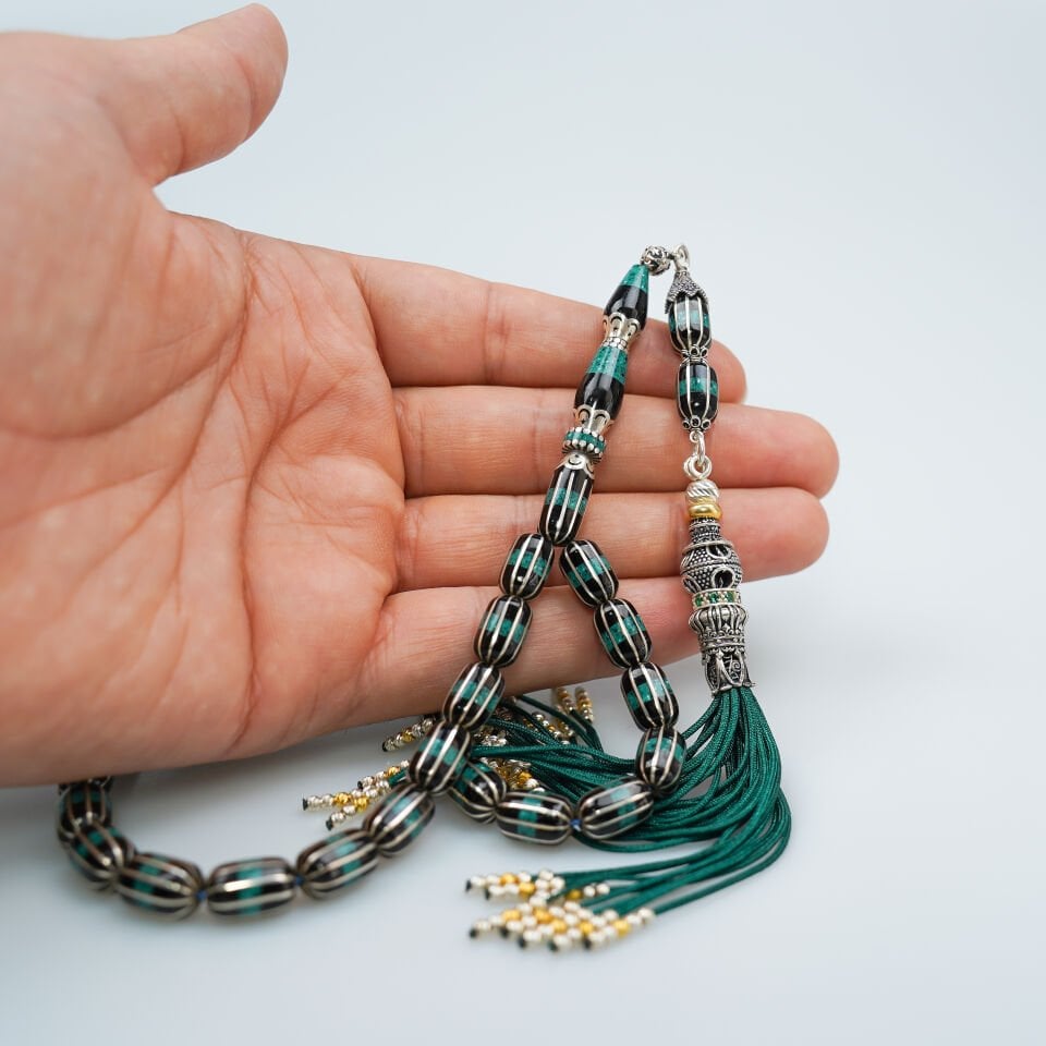 Nakkaş İmameli Mineli Kapsül Kesim Erzurum Oltu Taşı Tesbih