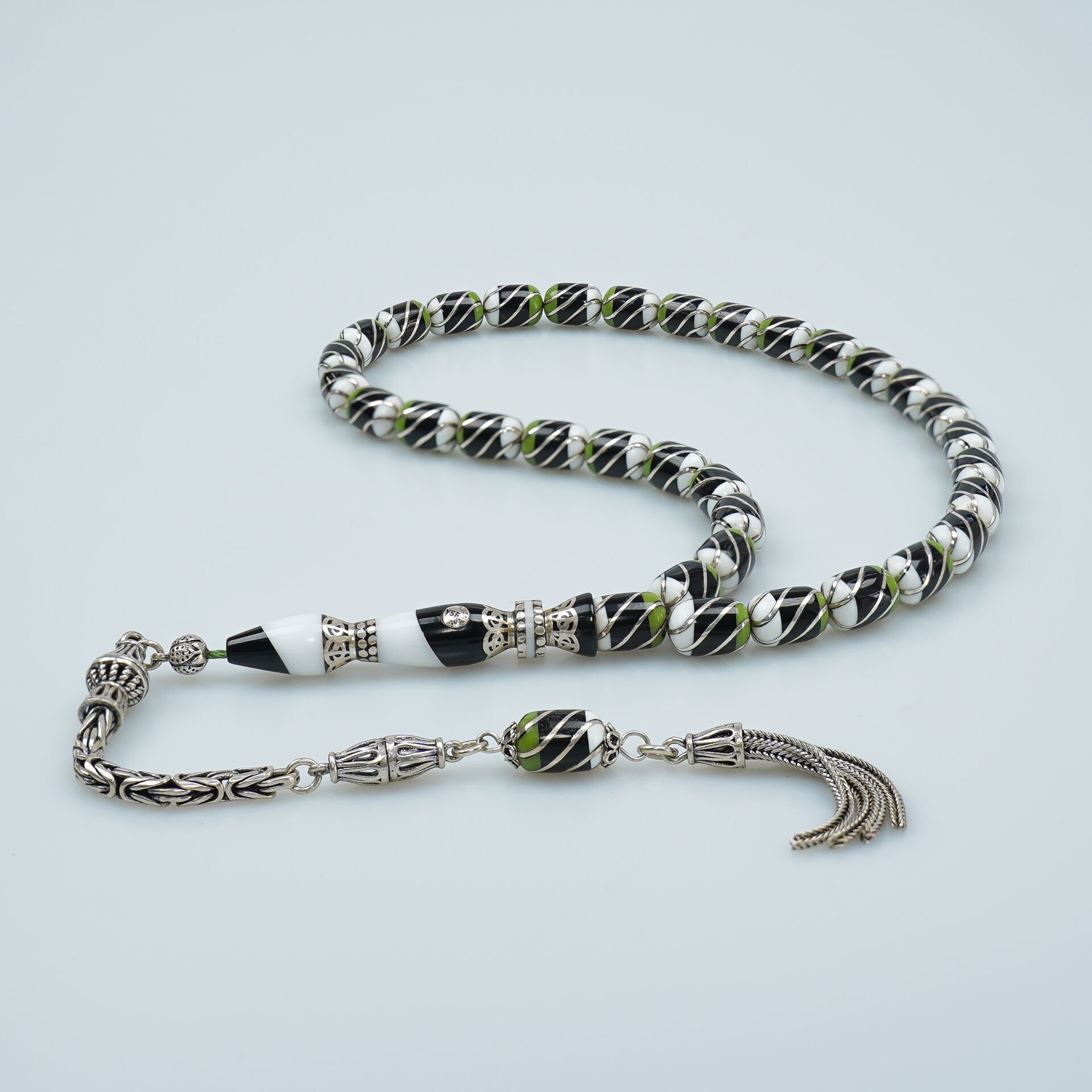 Gümüş Püskül Nakkaş İmameli Erzurum Oltu Tesbih