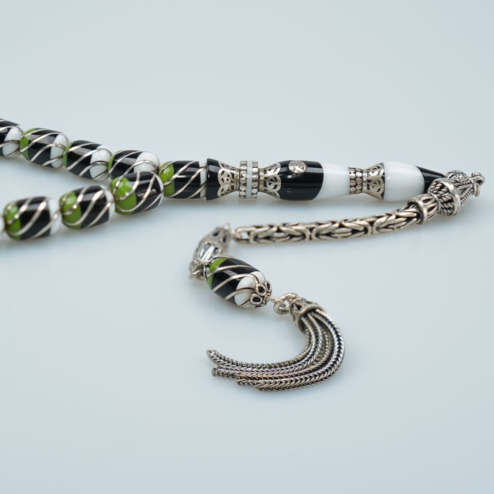 Gümüş Püskül Nakkaş İmameli Erzurum Oltu Tesbih