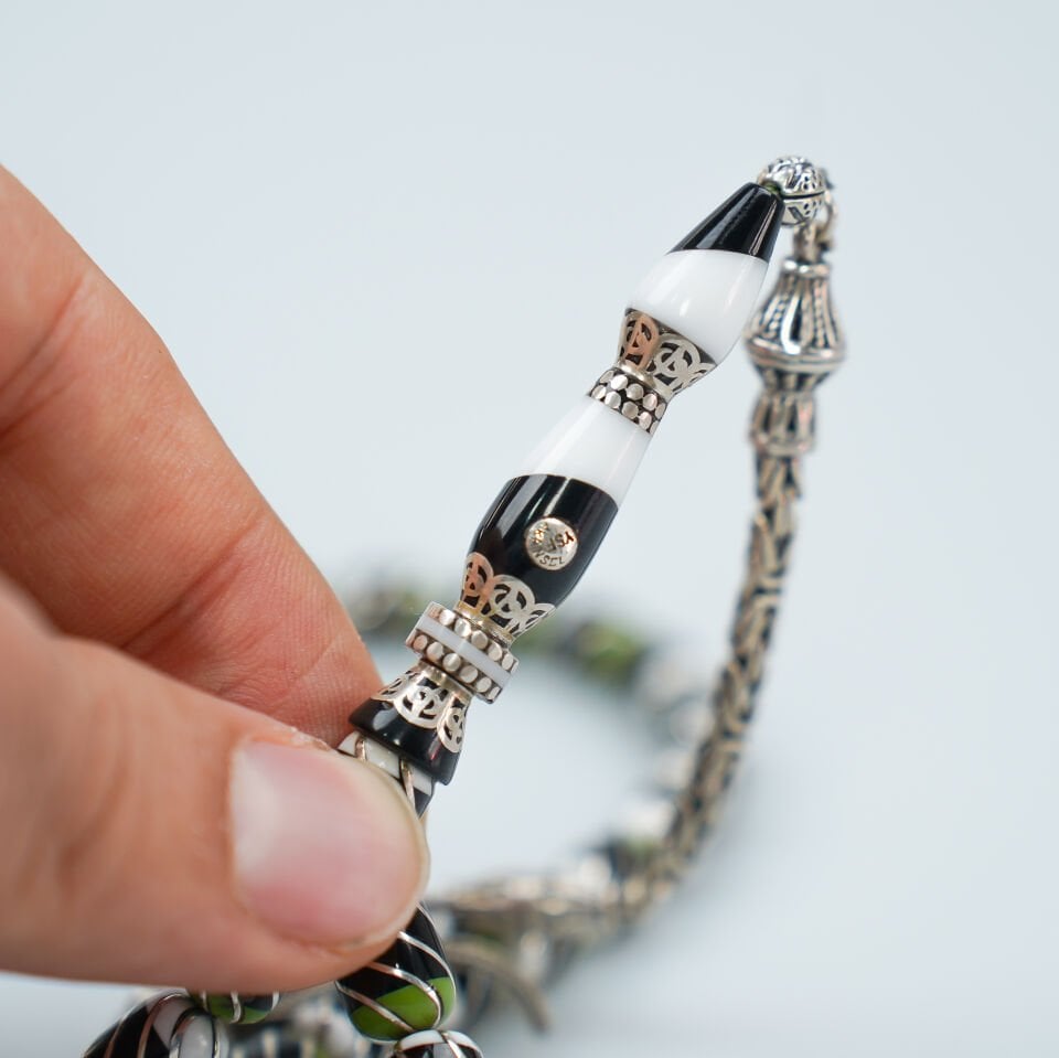 Gümüş Püskül Nakkaş İmameli Erzurum Oltu Tesbih