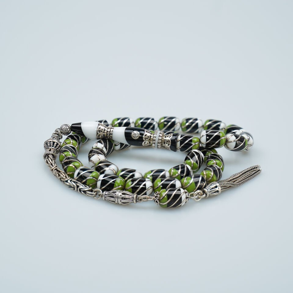 Gümüş Püskül Nakkaş İmameli Erzurum Oltu Tesbih