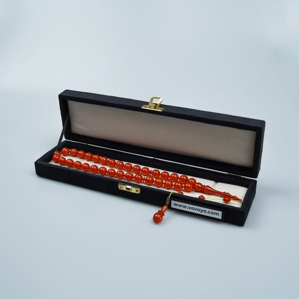 Usta Bahri Bülbül İşçilikli Sistemli Sıkma Kehribar Tesbih