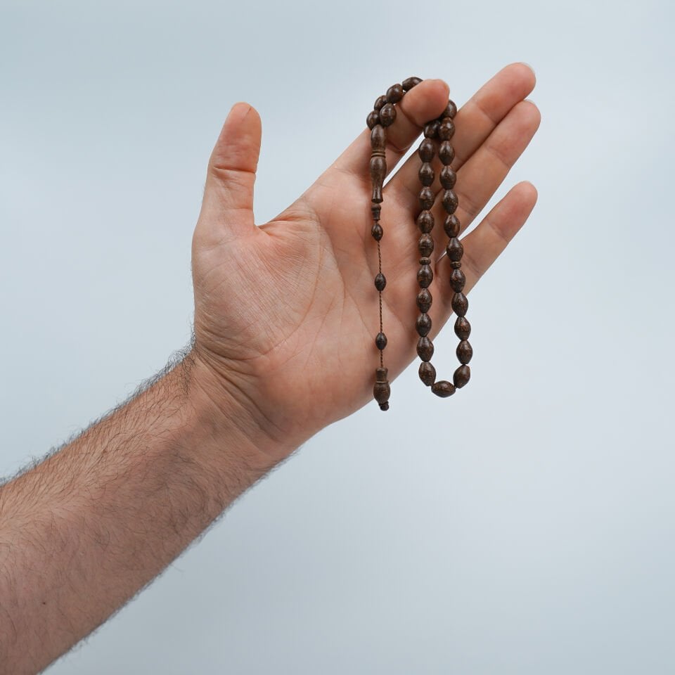 Sistemli Arpa Kesim Doğal Tarçın Ağacı Tesbih