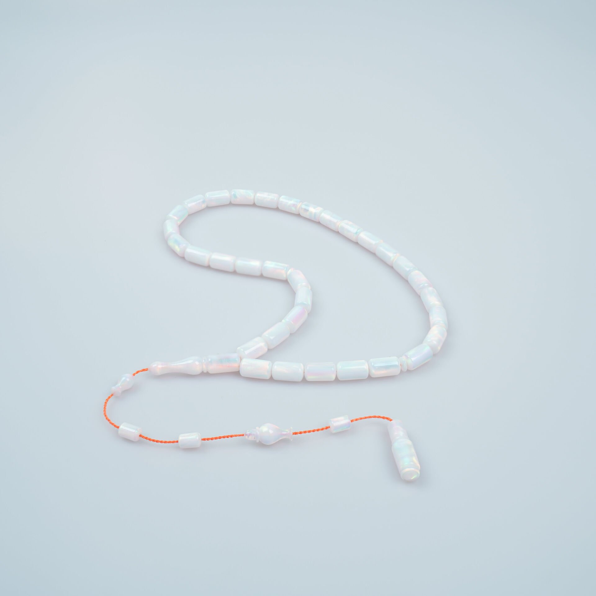 Hareli Beyaz Opal Taşlı Özel Tasarım Tesbih