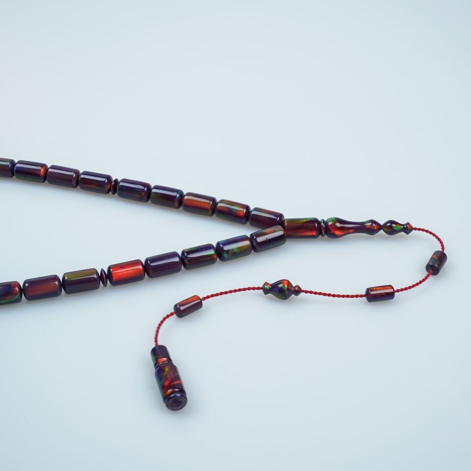 Hareli Vişne Opal Taşlı Özel Tasarım Tesbih