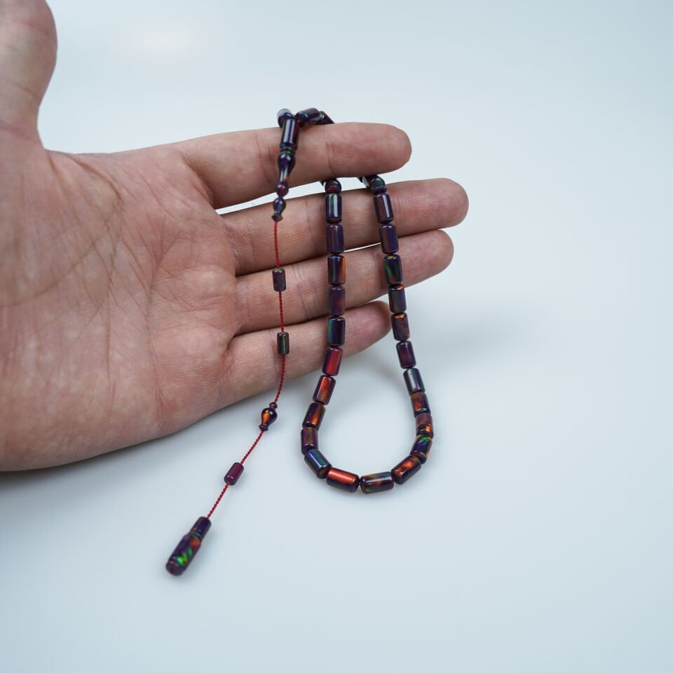 Hareli Vişne Opal Taşlı Özel Tasarım Tesbih