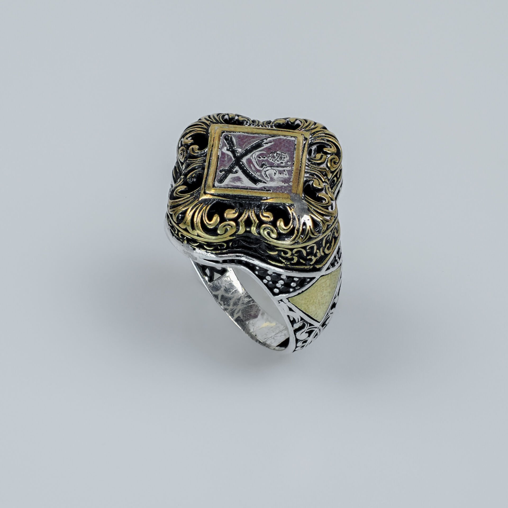 Zülfikar Motifli 925 Ayar Gümüş Erkek Yüzük