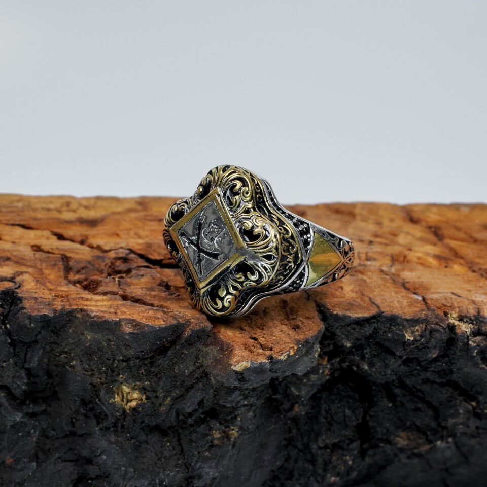 Zülfikar Motifli 925 Ayar Gümüş Erkek Yüzük