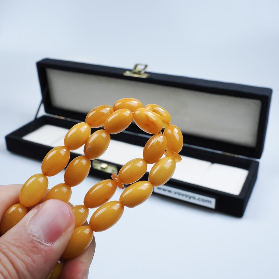 Bal Rengi Kaya Damla Kehribar Tesbih