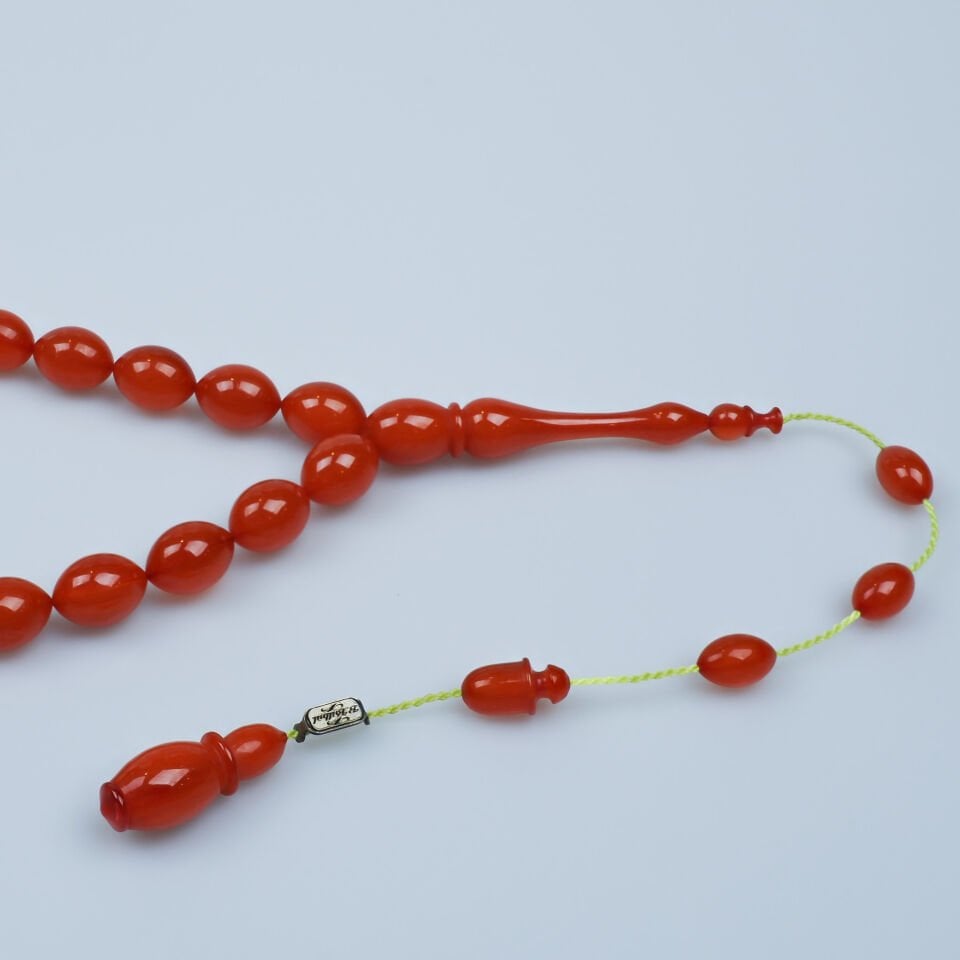 Barış Bülbül Usta işçilikli Sistemli Sıkma Kehribar Tesbih