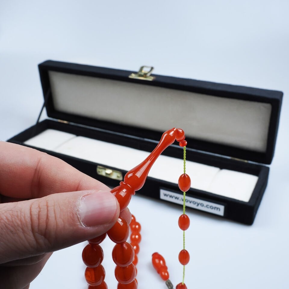 Barış Bülbül Usta işçilikli Sistemli Sıkma Kehribar Tesbih