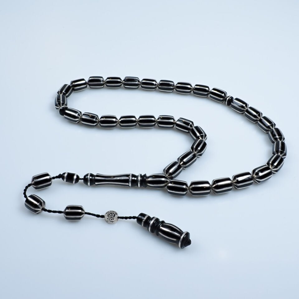 Sinan Ağırman ve Yıldırım Acar İmzalı 8li Yarma Erzurum Oltu Taşı Tesbih