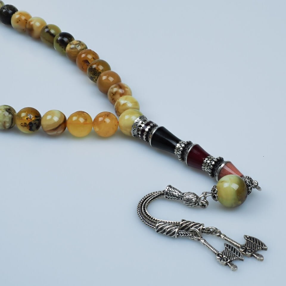 İmame Nakkaş Kaya Damla Kehribar Tesbih