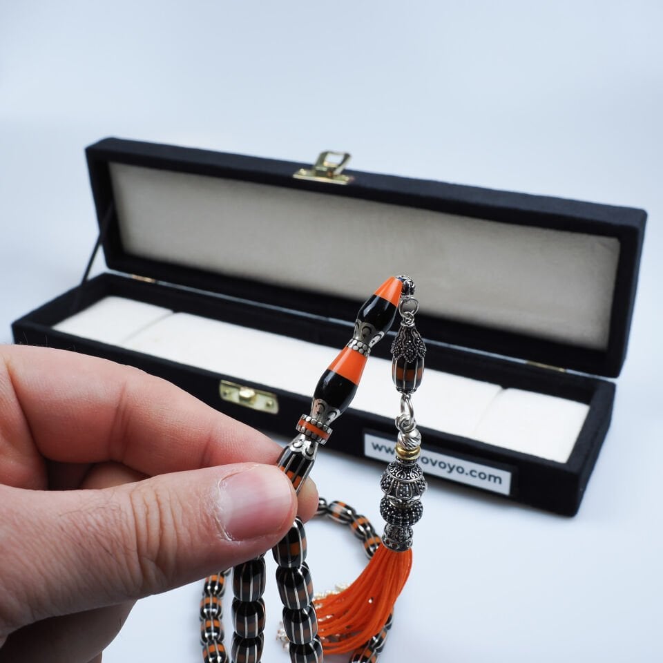 10'lu Yarma Nakkaş İmameli Erzurum Oltu Taşı Tesbih