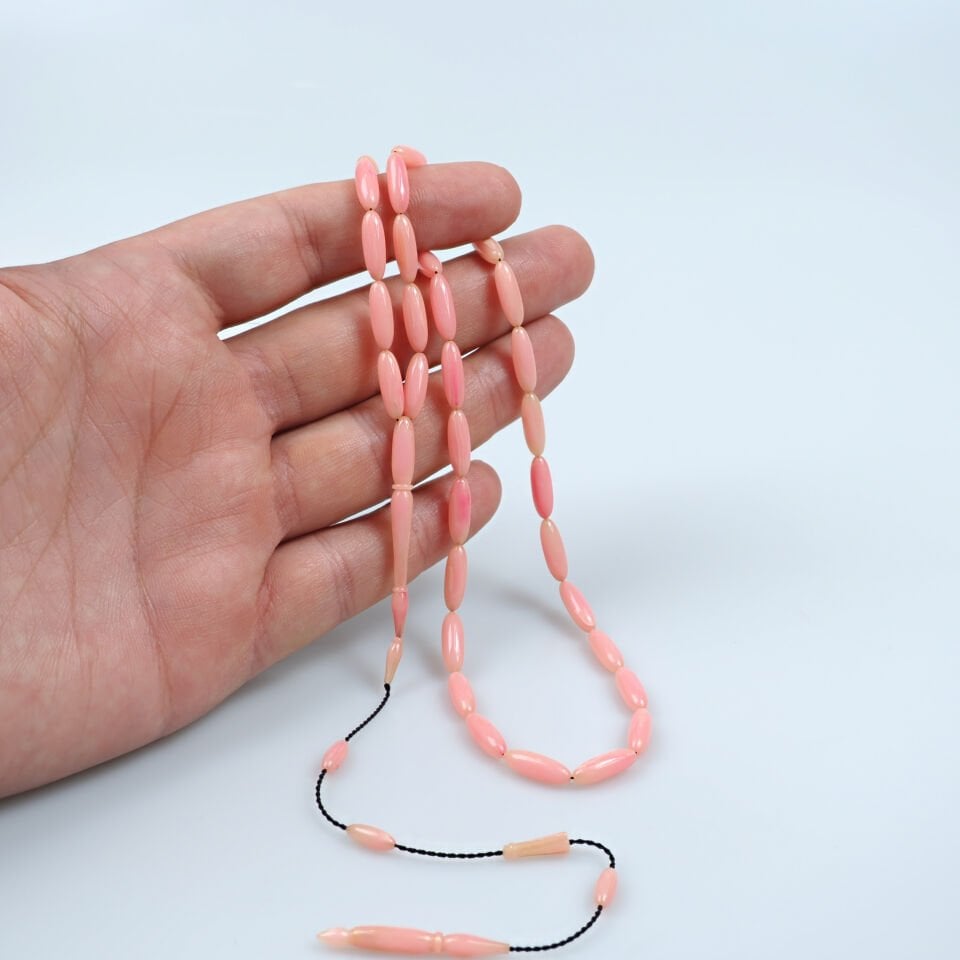 Özlem Özdöver Usta İşçilikli Eski Katalin Tesbih 4x14 mm Arpa Kesim Koleksiyonluk Parça