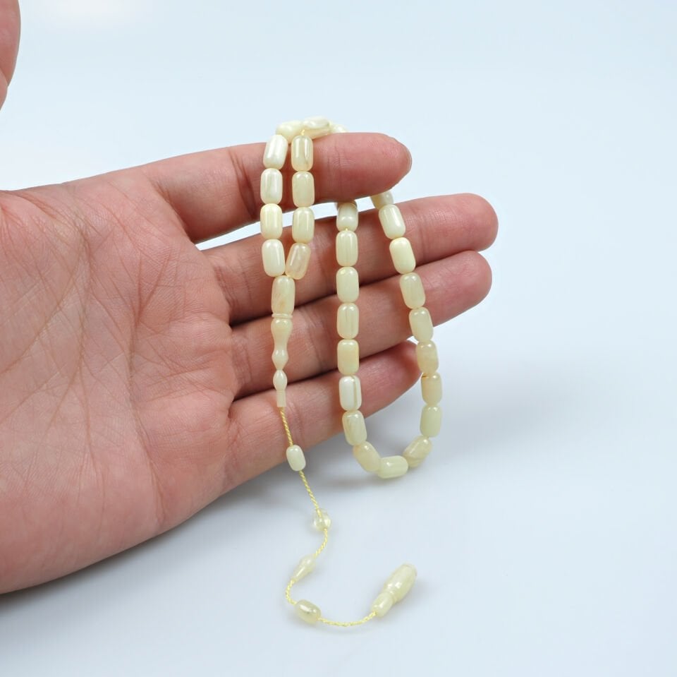 Eyüp Bayırhan Habbeden Osmanlı Miskevi Tesbih 5.5x9.5 mm Kapsül Kesim Usta İşi