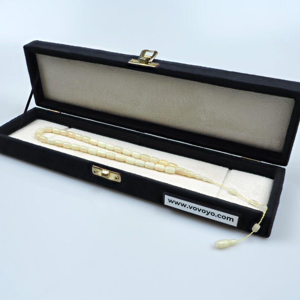 Eyüp Bayırhan Habbeden Osmanlı Miskevi Tesbih 5.5x9.5 mm Kapsül Kesim Usta İşi