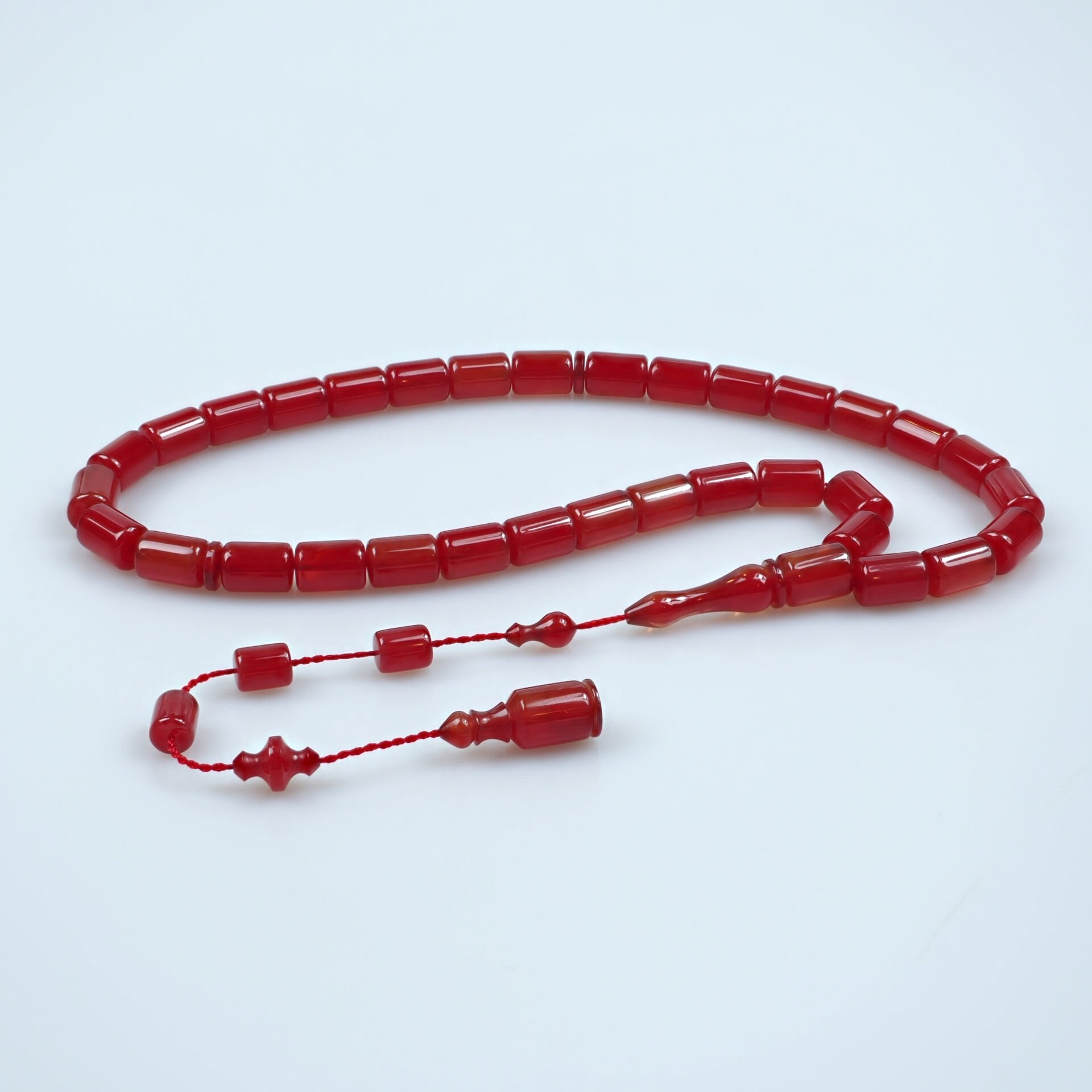 Siverekli Mahmut Usta Eski Katalin Tesbih 8x11 mm Kapsül Kesim İri Tane Usta İşi