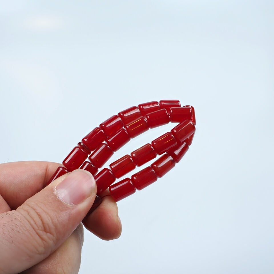 Siverekli Mahmut Usta Eski Katalin Tesbih 8x11 mm Kapsül Kesim İri Tane Usta İşi