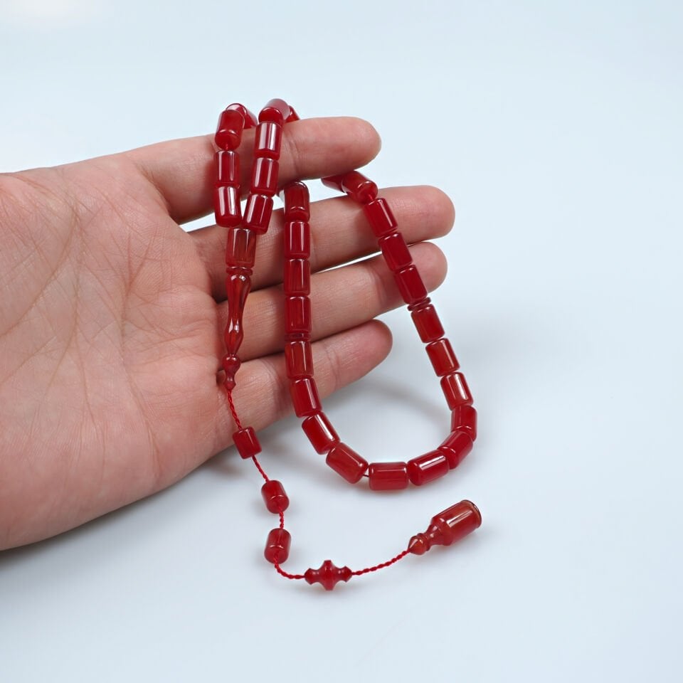 Siverekli Mahmut Usta Eski Katalin Tesbih 8x11 mm Kapsül Kesim İri Tane Usta İşi