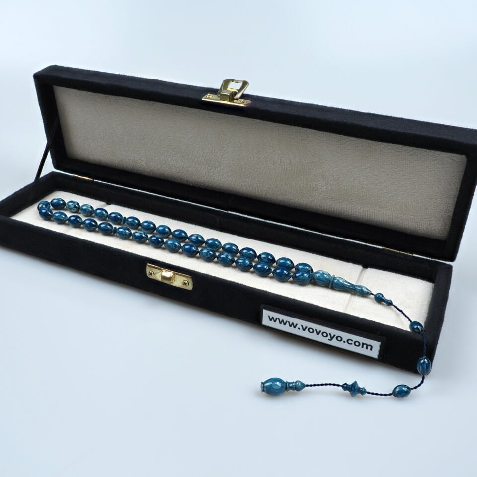 Siverekli Mahmut Usta Belçika Katalin Tesbih 8x11.5 mm Oval Kapsül Kesim Usta İşi