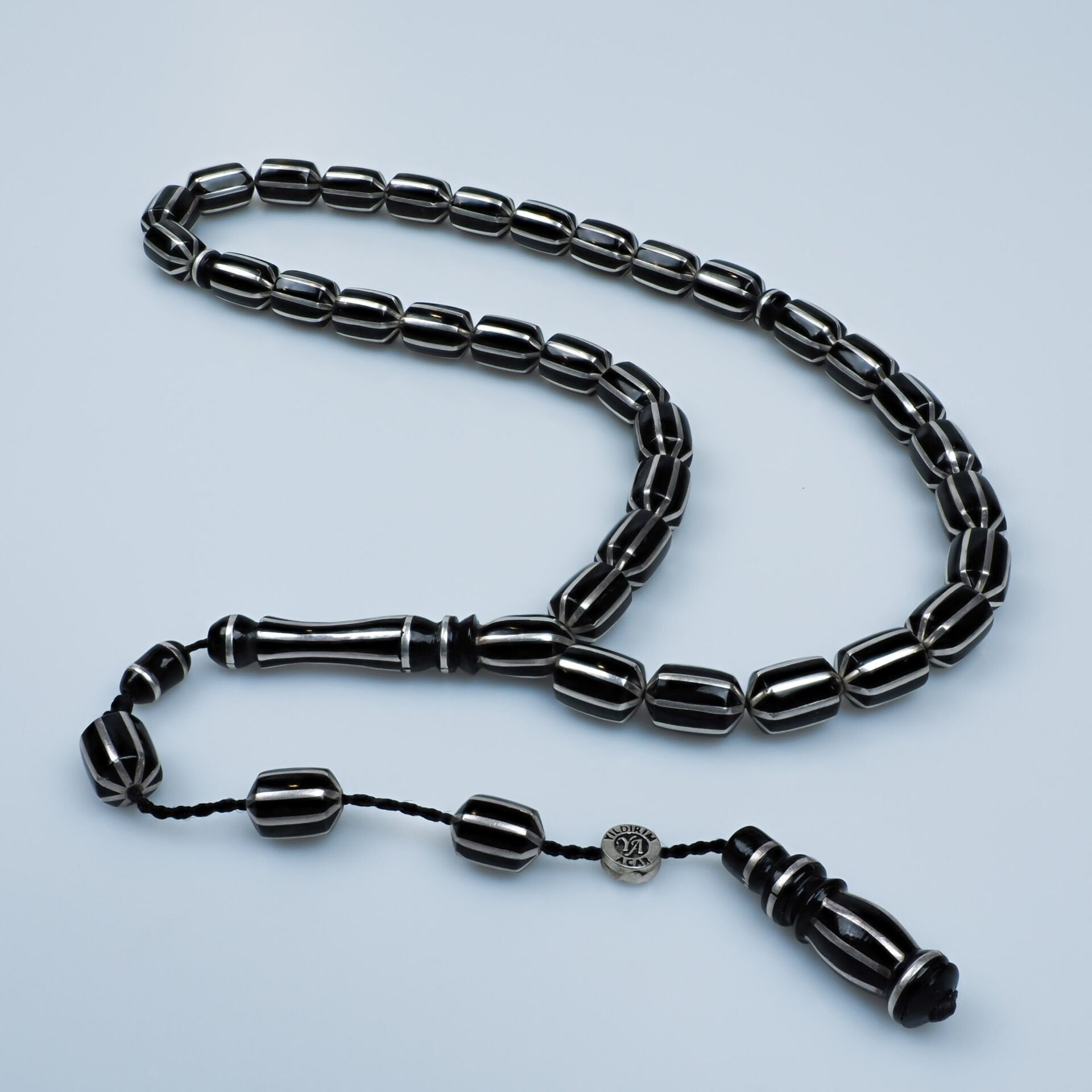 Sinan Ağırman ve Yıldırım Acar İmzalı 8li Yarma Erzurum Oltu Taşı Tesbih